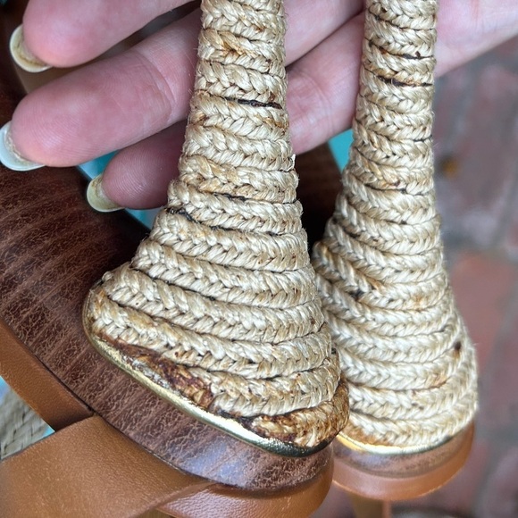 Ralph Lauren Strappy Leather and Jute Rope Sandal NEW - Picture 8 of 13